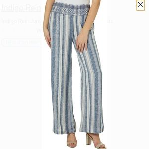 Indigo Rein Striped Wide Leg Palazzo Pants